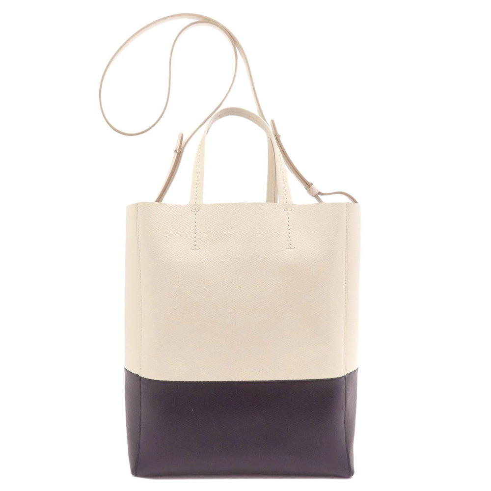 Celine Tote Bag Leather 2way Cabas Vertical Black